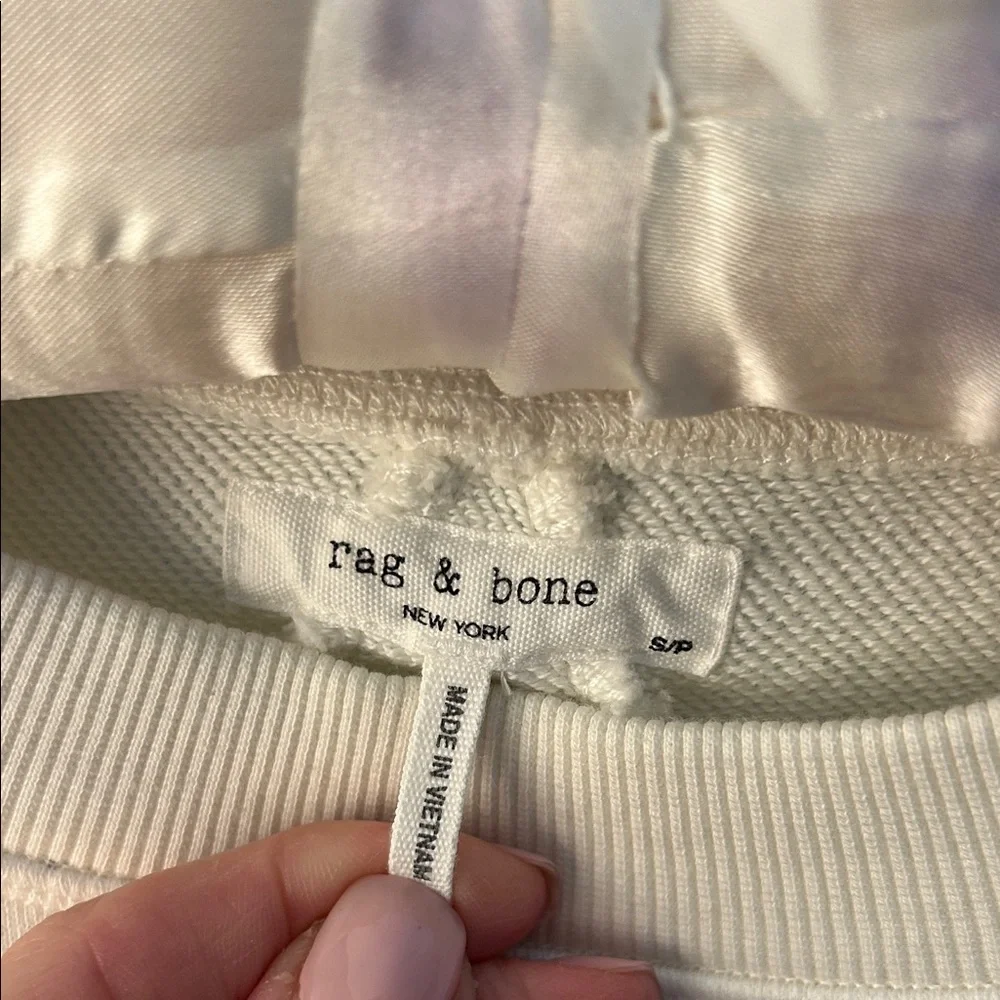 Rag & Bone Cream Crew Neck Sweatshirt - Picture 2 of 3